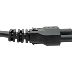 Eaton Tripp Lite Series 3-Slot Power Cord, NEMA 5-15P to C5 - Laptop/Notebook, 7A, 125V, 18 AWG, 6 ft. (1.8 m), Black