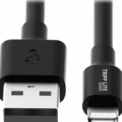 Eaton Tripp Lite Series USB-A to Lightning Sync/Charge Cable, MFi Certified - Black, M/M, 10 in. (0.25 m)