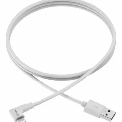 Eaton Tripp Lite Series USB-A to Right-Angle Lightning Sync/Charge Cable, MFi Certified - White, M/M, USB 2.0, 6 ft. (1.83 m)