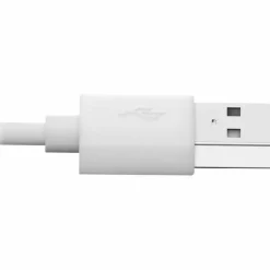 Eaton Tripp Lite Series USB-A to Right-Angle Lightning Sync/Charge Cable, MFi Certified - White, M/M, USB 2.0, 6 ft. (1.83 m)