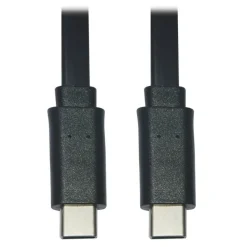 Eaton Tripp Lite Series USB-C Flat Cable (M/M), USB 2.0, Black, 6 ft. (1.83 m)