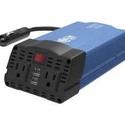 Eaton Tripp Lite Series 375W Ultra-Compact Car Power Inverter with 2 AC Outlets, 2 USB Charging Ports AC to DC - PV375USB