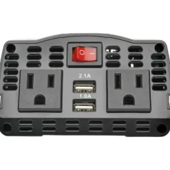 Eaton Tripp Lite Series 375W Ultra-Compact Car Power Inverter with 2 AC Outlets, 2 USB Charging Ports AC to DC - PV375USB