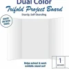 Eco Brites Two Cool Tri-Fold Poster Board, 28 x 40, White/White, 12/Carton