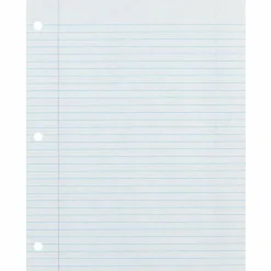 Ecology College-Lined Filler Paper, Letter Size Paper, White, Pack Of 150 Sheets