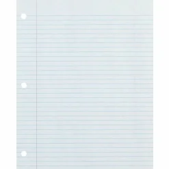 Ecology College-Lined Filler Paper, Letter Size Paper, White, Pack Of 150 Sheets