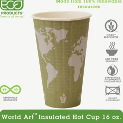 Eco-Products 16 oz World Art Insulated Hot Beverage Cups