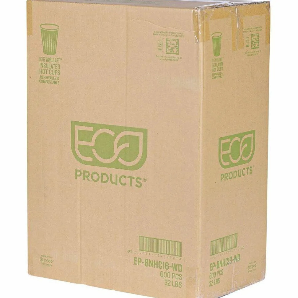 Eco-Products 16 oz World Art Insulated Hot Beverage Cups