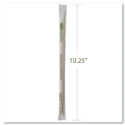 Eco-Products Renewable and PHA Straws, 10.25", Natural White, 1,250/Carton