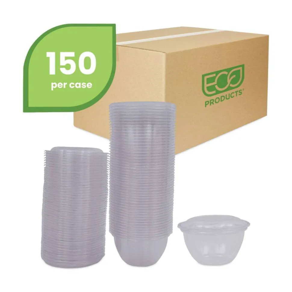 Eco-Products Renewable Containers, 18 Oz, Clear, Carton Of 150 Containers