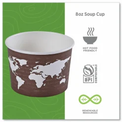 Eco-Products World Art Renewable and Food Container, 8 oz, 3.04