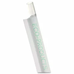 Eco-Products Wrapped Straw, 9.5", Plastic, Clear, 4,800/Carton