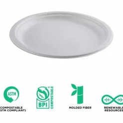 Eco-Products Vanguard Renewable and Sugarcane Plates, 10