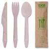 Eco-Products Wood Cutlery, General Purpose, Fork/Knife/Napkin/Spoon, Natural, 500/Carton