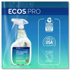 ECOS PRO Daily Whiteboard Cleaner, Free and Clear, 32 oz Spray Bottle, 6/Carton