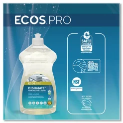 ECOS PRO Dishmate Manual Dish Liquid, Unscented, 25 oz Bottle