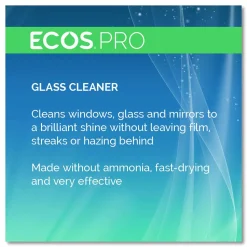 ECOS PRO Glass Cleaner, 32 oz Spray Bottle, 6/Carton
