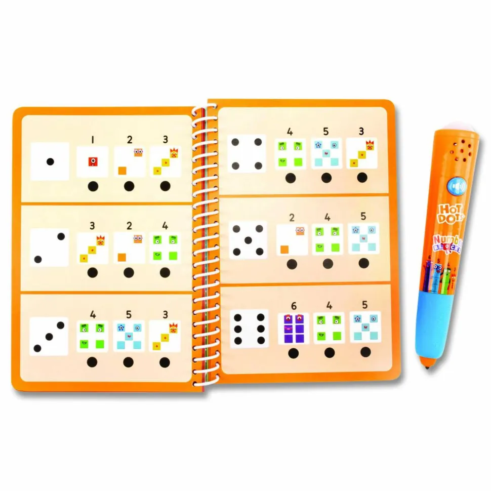 Educational Insights Hot Dots Numberblocks Activity Book with Interactive Pen, Number Recognition 1-10, 75 Activities, Pre-K to K, 60 Pages