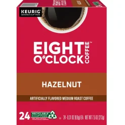Eight O'Clock Coffee K-Cups, Hazelnut, Medium Roast, 24 K-Cups