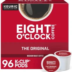 Eight O'Clock Single-Serve Coffee K-Cups, Original, 96 Pods