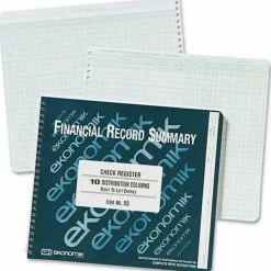 Ekonomik Financial Record Summary, 8 3/4" x 10", 100% Recycled