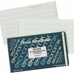 Ekonomik Standard Size Triple Function Check Registry - 40 Sheet(s) - Wire Bound - 14.75"x8.75" Sheet Size - RL17