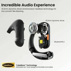 EKSA S30 AI Open-Ear Air Conduction True Wireless Headset