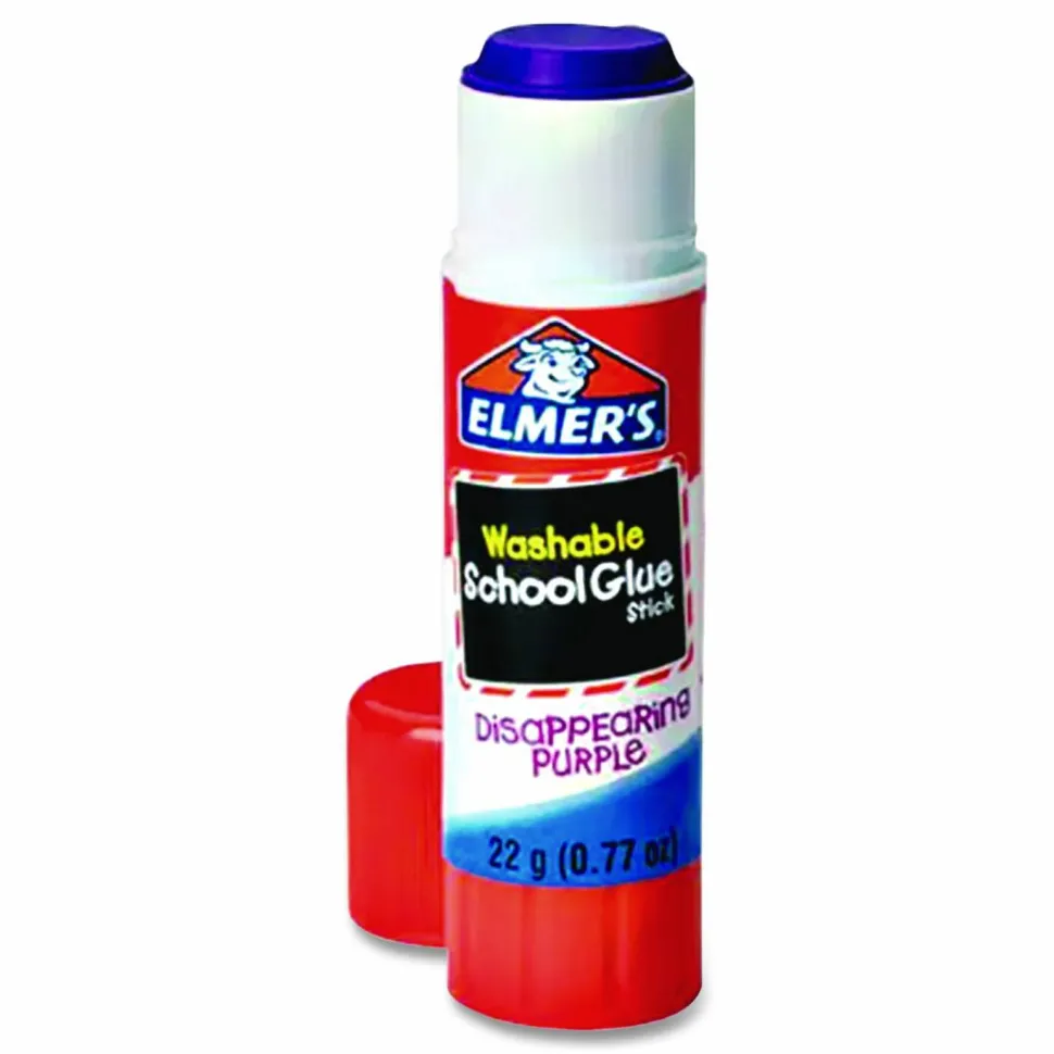 Elmer's Disappearing Purple School Glue Sticks, 0.77 Oz., Pack Of 30