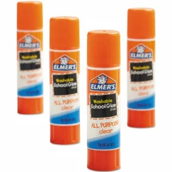 Elmer's Washable School Glue Sticks, 0.24 Oz, Pack Of 4