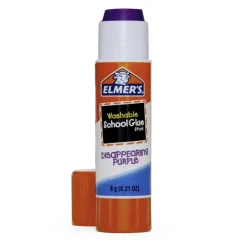 Elmer's Disappearing Glue Sticks, 0.21 Oz, Purple, Pack Of 12