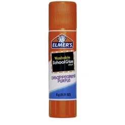 Elmer's Disappearing Glue Sticks, 0.21 Oz, Purple, Pack Of 12