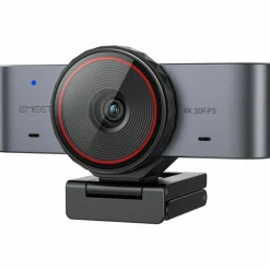EMEET C960 Ultra 4K Webcam with 1/1.5" Sensor, PDAF, and Two Noise-Cancelling Mics. Performs very well in low-light conditions, premium and robust metal finish, and comes with a built-in privacy shutter.