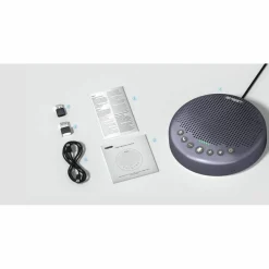 EMEET Luna Plus Kit Conference Speaker and Microphone with 8 Mics, 360&deg; Noise Reduction Voice Pickup, Connect with Dongle/USB/Bluetooth5.3 for 10 People or 18 with the extension mic, Compatible with all conferencing apps