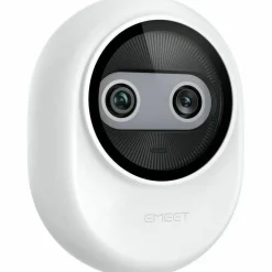 EMEET Piko (White) - Dual-lens Webcam with one 4K Image Collection Lens and one AI Assist Lens, Boosting color accuracy, face recognition, and ultra-fast focus. 3 MEMS Mics power 3 Voice Modes for Meeting or Streaming/recording with wider audio frequencie
