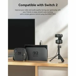 EMEET Pixy Dual-lens 4K PTZ Webcam with Gesture Control and Auto Tracking, Work with EMEET STUDIO