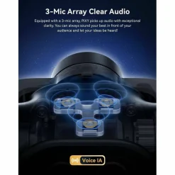 EMEET Pixy Dual-lens 4K PTZ Webcam with Gesture Control and Auto Tracking, Work with EMEET STUDIO