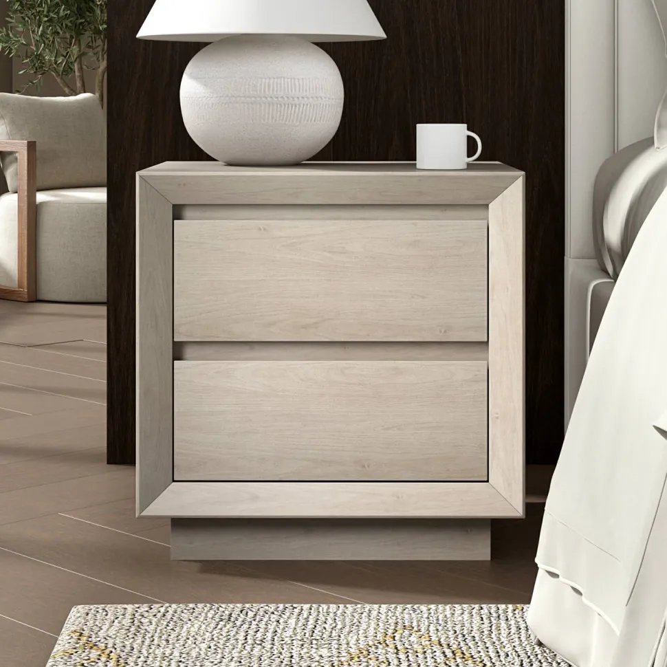 Emmett 24" Wide Rectangular Nightstand in Alder White