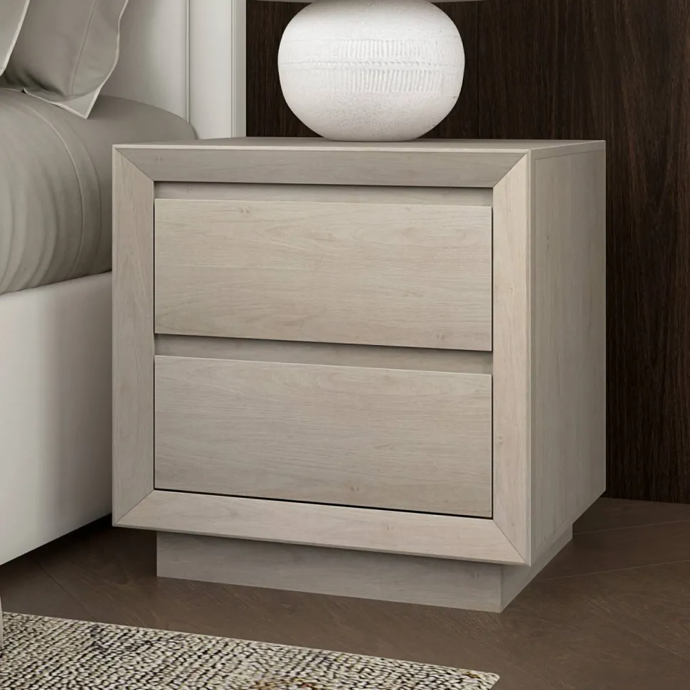 Emmett 24" Wide Rectangular Nightstand in Alder White