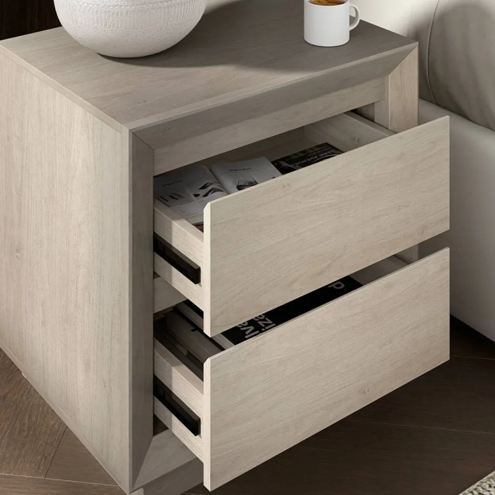 Emmett 24" Wide Rectangular Nightstand in Alder White