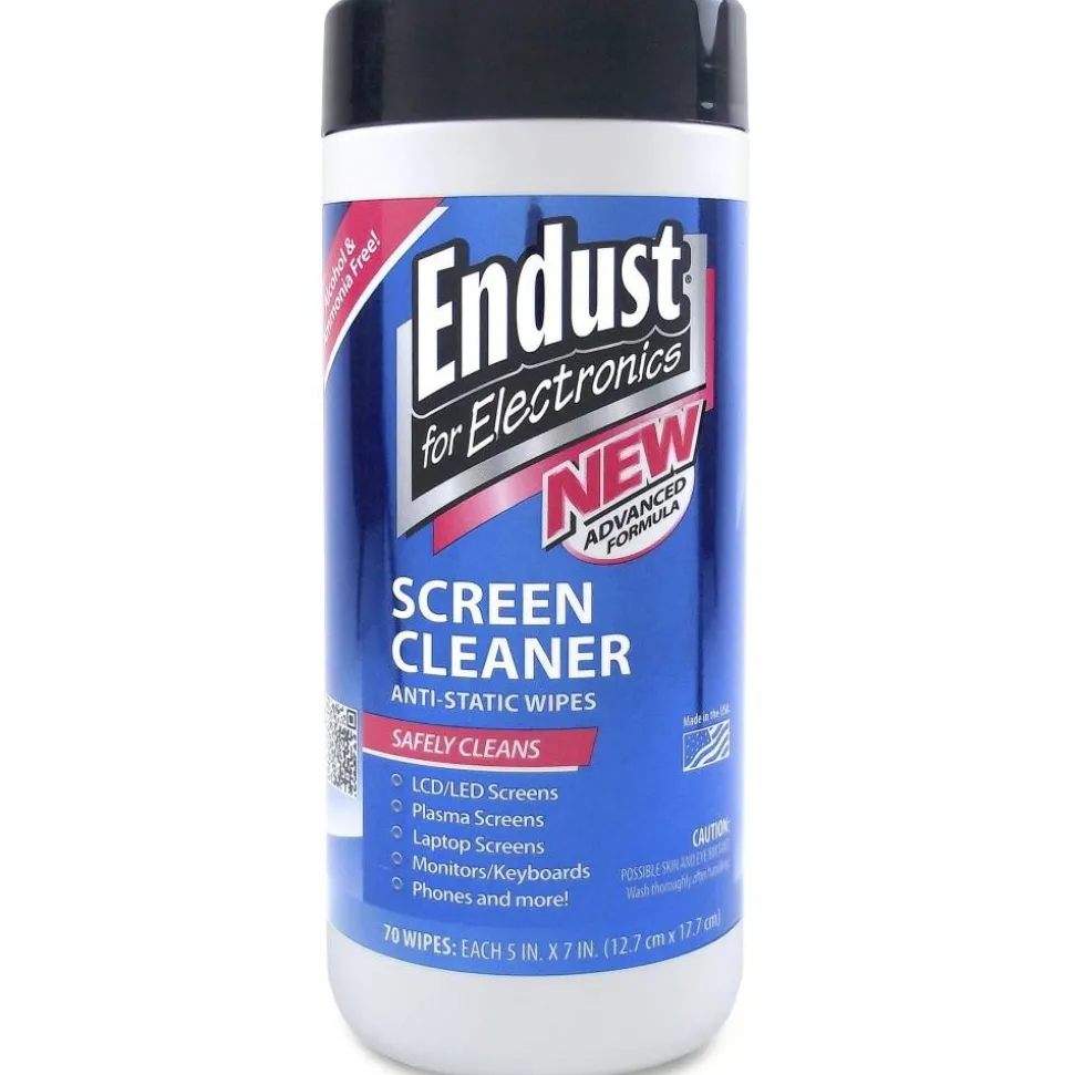 Endust For Electronics Screen Cleaner Wipes, Pack Of 70
