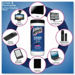 Endust For Electronics Screen Cleaner Wipes, Pack Of 70