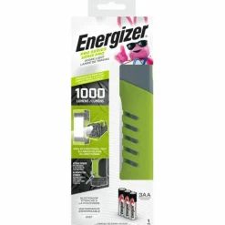 Energizer Pro Series Work Light, Rechargeable Lithium Ion Battery/3 AA Batteries (Included), Gray/Green
