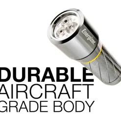 Energizer Vision HD Compact Metal Flashlight - LED - 270 lm Lumen - 3 x AA - Battery - Metal - Chrome - 1 Pack
