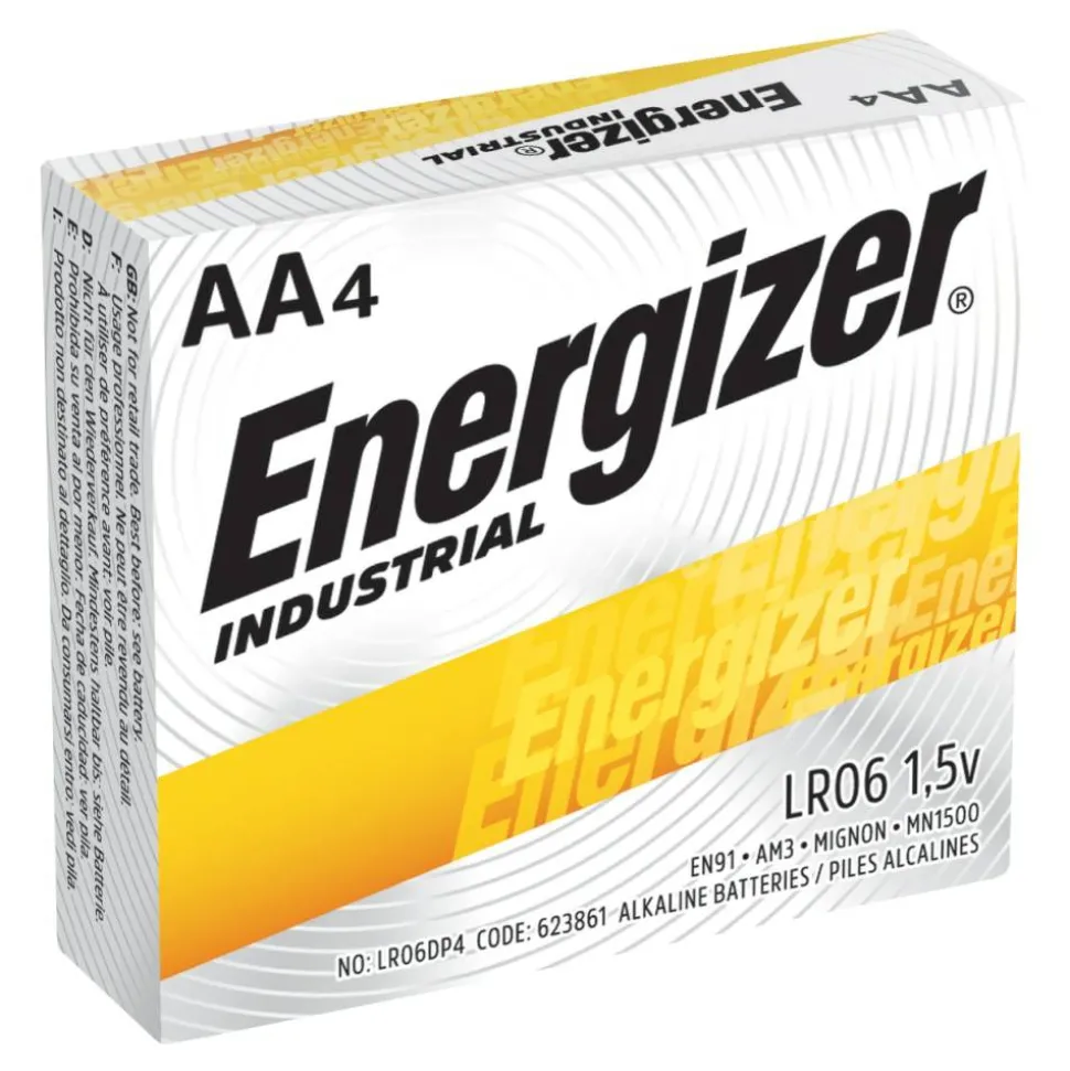 Energizer Industrial AA Alkaline Batteries, Pack Of 24