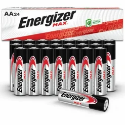 Energizer MAX AA Alkaline Batteries, 1.5 V, 4/Pack, 6 Packs/Box