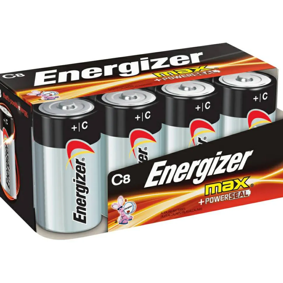 Energizer MAX Alkaline C Battery 8-Packs - For Multipurpose - C - 8/Pack - 12 / Carton