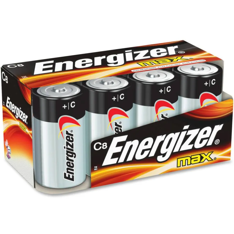 Energizer MAX Alkaline C Battery 8-Packs - For Multipurpose - C - 8/Pack - 12 / Carton