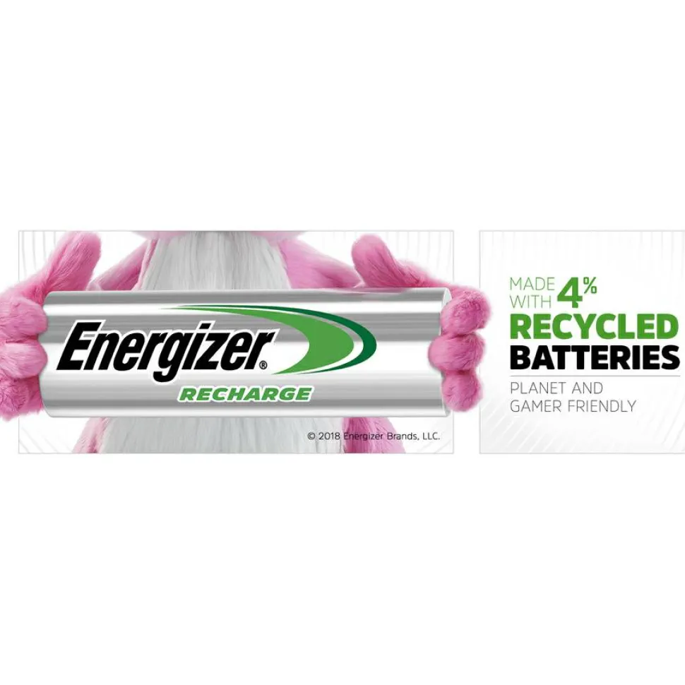 Energizer Rechargeable NiMH AA Batteries, Pack Of 4