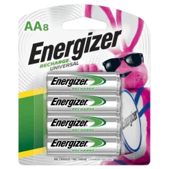 Energizer Rechargeable NiMH AA Batteries, Pack Of 8