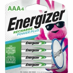 Energizer Recharge Power Plus Rechargeable AAA Battery 4-Packs - For Multipurpose - Battery Rechargeable - AAA - 850 mAh - 4/Pack - 4 / Carton